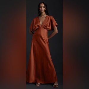 BHLDN / Anthropologie Leila Satin Charmeuse Dress